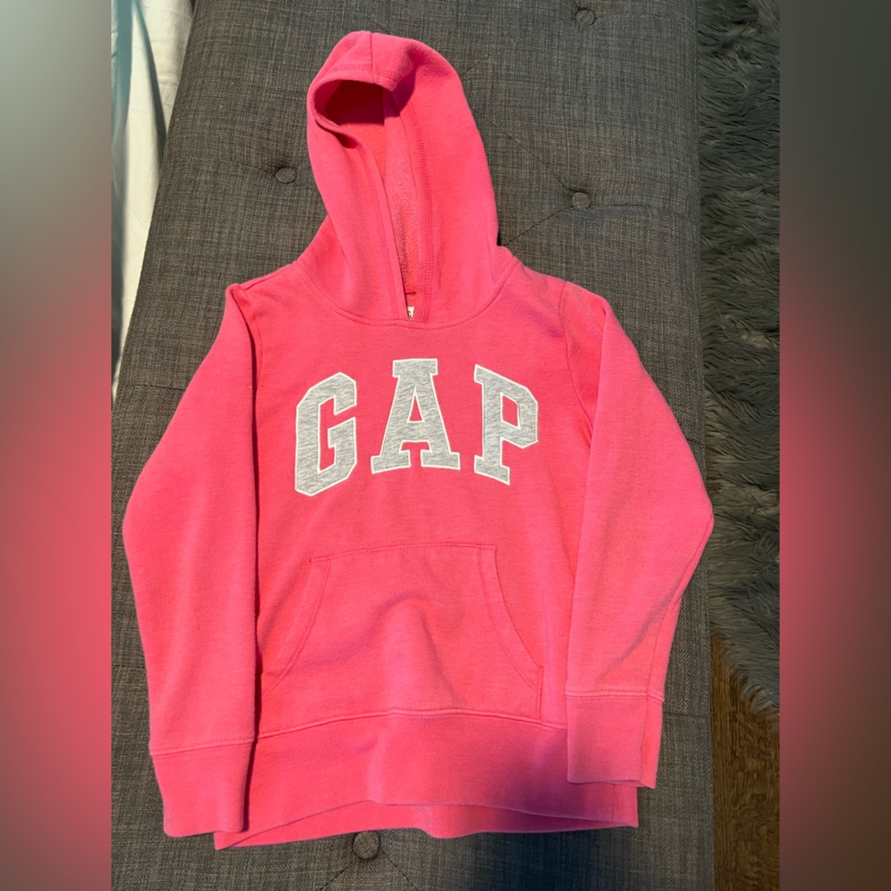Gap Kids Pink & Gray Hoodie Size: S (6-7)